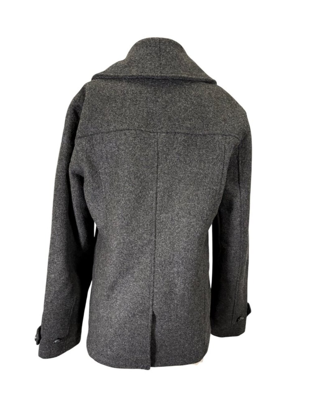 Spiewak & Sons Gray Wool Mid Length Fitted Toggle Duffle Coat Size Medium - Picture 4 of 10